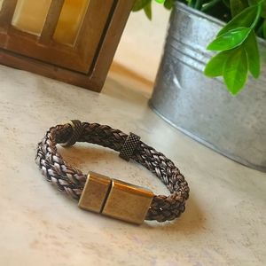 Unisex Braided Leather Bracelet (Brand New)